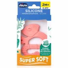 CHICCO - ANNEAU DE DENTITION SOFT +2MOIS IGUANE ROSE-8058664143412