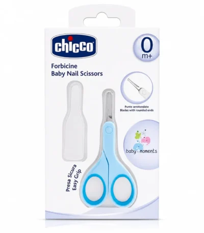 CHICCO - CISEAUX LIGHT BLEU AVEC ETUI PROTECTEUR-8058664009923