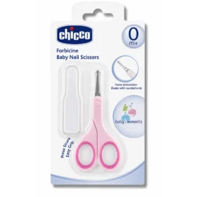 CHICCO - CISEAUX ROSE BEBE AVEC ETUI PROTECTEUR-8058664009916