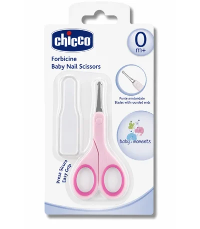 CHICCO - CISEAUX ROSE BEBE AVEC ETUI PROTECTEUR-8058664009916