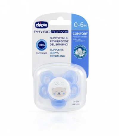 CHICCO SUCETTE PHYSIO COMFORT BLEU 0-6M-8058664059034