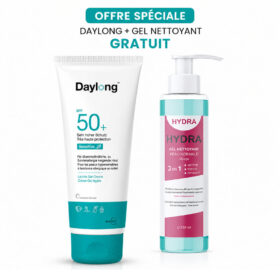 DAYLONG GEL CREME SPF 50+ (50mL) + VITAL HYDRA GEL NETTOYANT (230 mL) OFFERT
