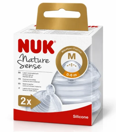 NUK NATURE SENSE 2 TÉTINES SILICONE TAILLE M
