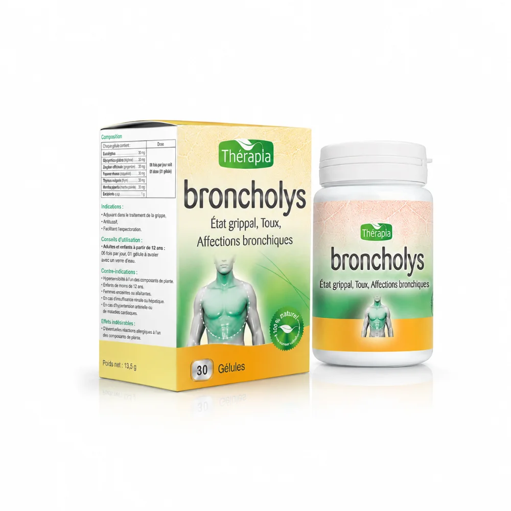 Thérapia Broncholys – Etat grippal – Toux – Affections bronchiques 30 GELLULES Thérapia Broncholys – Etat grippal – Toux – Affections bronchiques 30 GELLULES-6192019800901