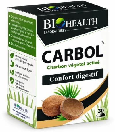 BIOHEALTH CARBOL CHARBON VEGETAL ACTIVE 30 GELULES-6192447500190
