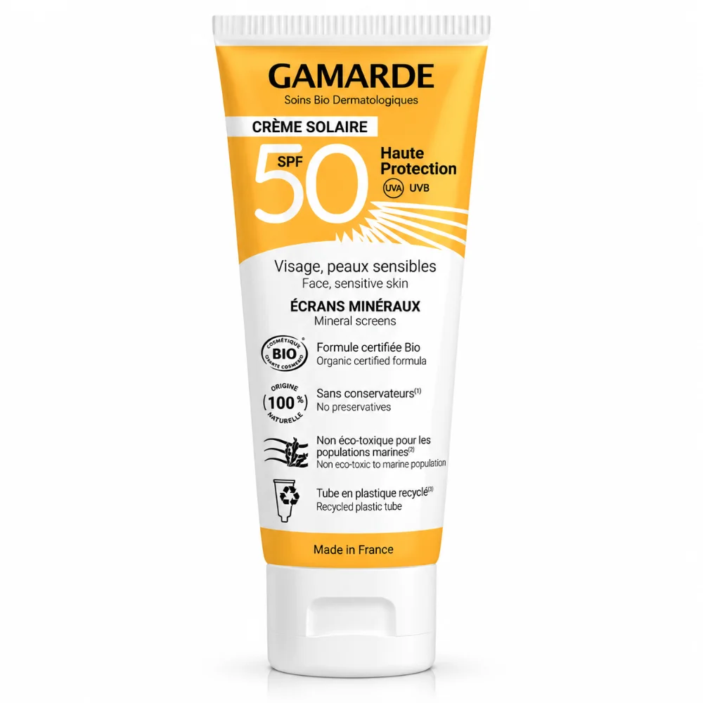 Gamarde Creme Solaire Visage Bio - Ecran Mineral Spf50 - 40ml Gamarde Creme Solaire Visage Bio - Ecran Mineral Spf50 - 40ml-3760141877387