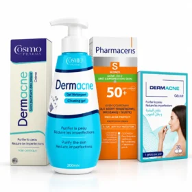 PACK: VITAL DERMACNE 30 GELULES+VITAL DERMACNE CREME 45G+VITAL DERMACNE - GEL NETTOYANT ANTI IMPERFECTIONS 200MLR+PHARMACERIS S SUN PEAUX A IMPERFECTIONS 50ML