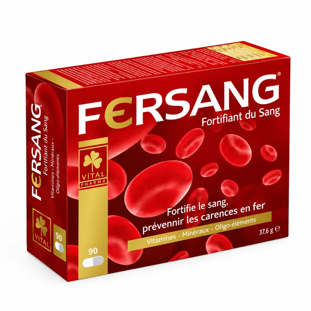 VITAL Fersang 90 Gélules – Complément alimentaire au fer VITAL Fersang 90 Gélules – Complément alimentaire au fer-6192421105533